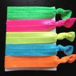 Neon Elastic Hair Ties (and Bracelets) Collection