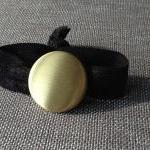 Limited Edition Large Brushed Gold Button Elastic..