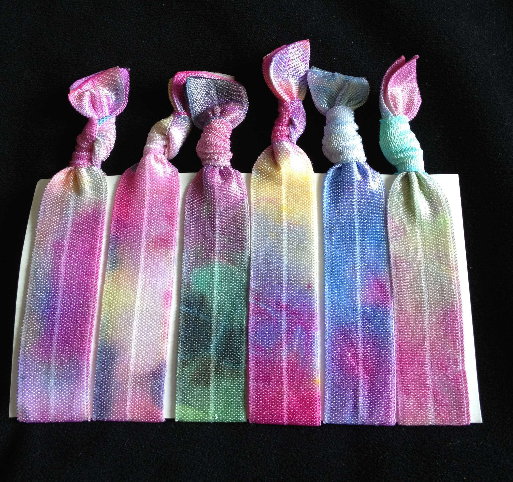 6 Bright Galaxy Tie Dye Hair Ties On Luulla